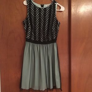 Teal and Black Dress